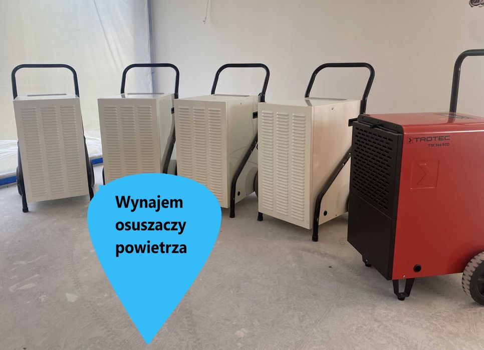 Wynajem osuszaczy, osuszacz powietrza, bezgotówkowe usuwanie szkód.