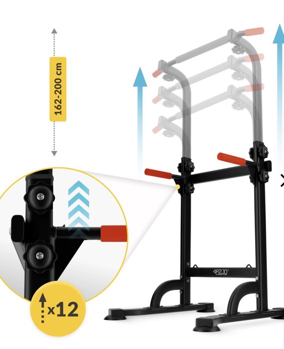 Wolnostojąca poręcz do podciągania i do dipów 4FIZJO