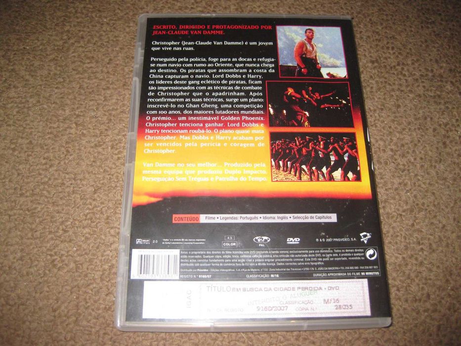DVD "Em Busca da Cidade Perdida" com Van Damme