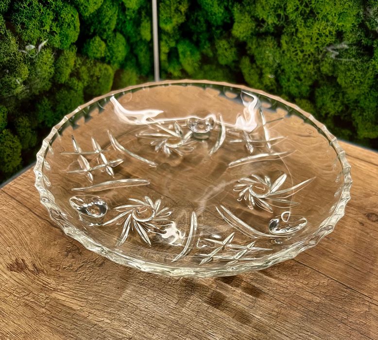 Kryształowy talerzyk na nóżkach patera stan super