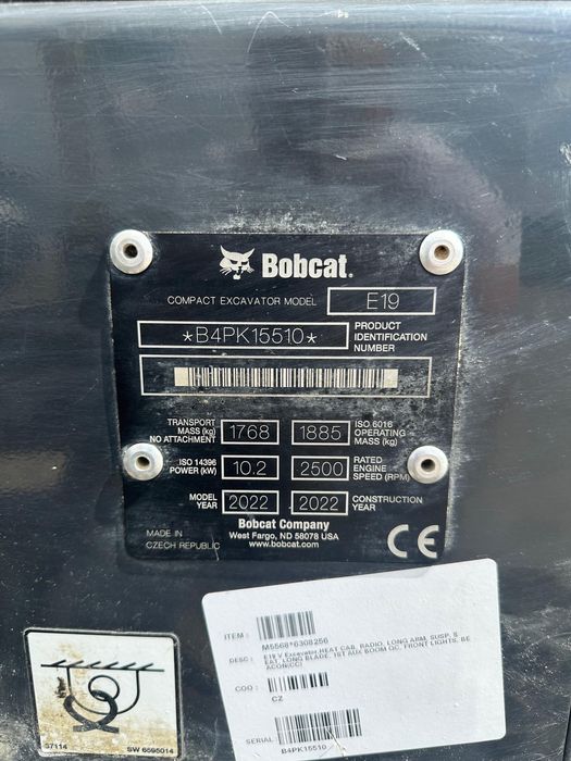 RezerwacjaMinikoparka Bobcat E19 Tylko 350mth