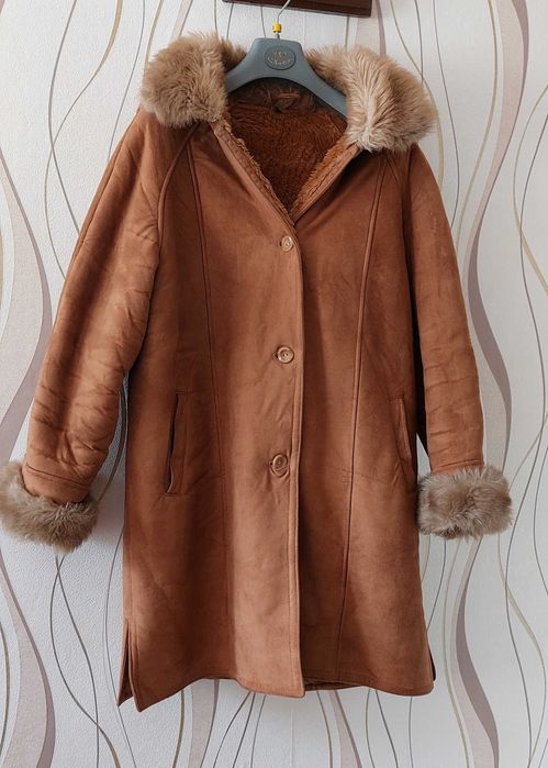 Kurtka Kożuch Zimowy Ciepły XL