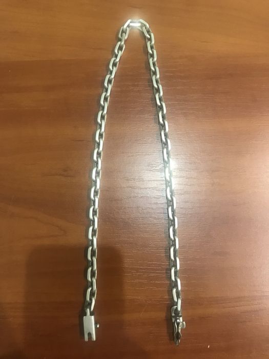 Серебряная цепочка якорное плетение