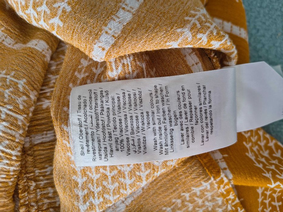 Sukienka boho 100% wiskoza rozmiar 44 oversize musztardowa, b.young
