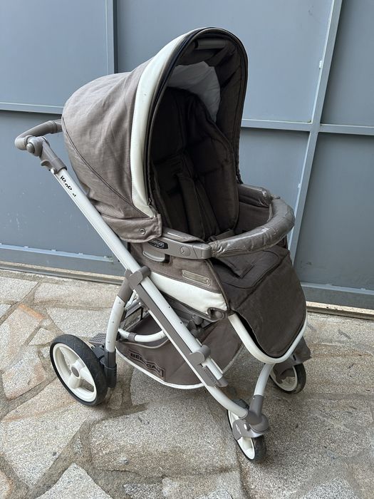 Carrinho de bebe trio bebecar com isofix para carro + acessórios