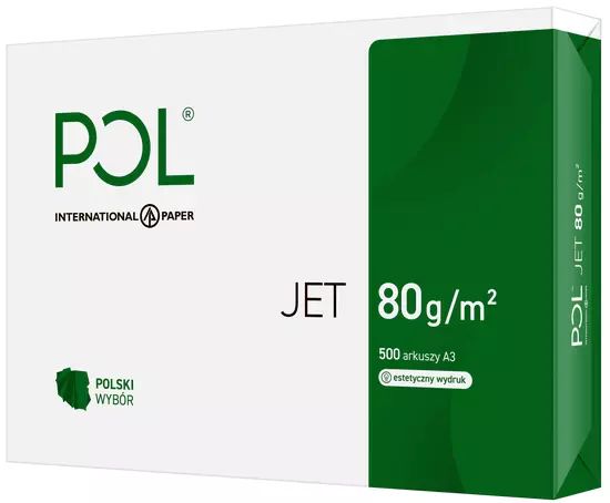 Papier Xero A3 80g Poljet (500 arkuszy). International-paper. Nowy Produkt