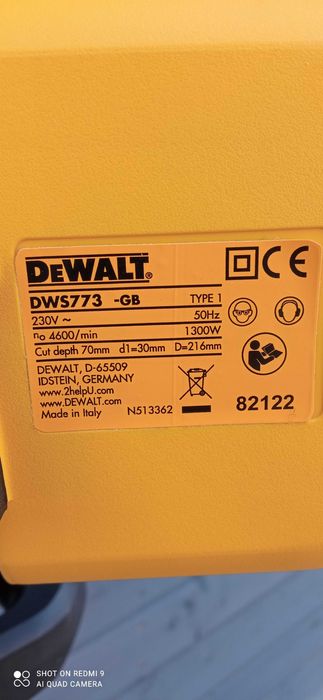 Ukośnica DEWALT z posuwem 216mm 1300W dws773 JAK NOWA