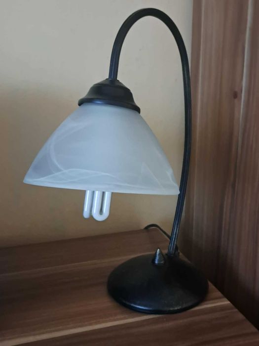 Żyrandol pięcioramienny + lampka na biurko, szafkę nocną