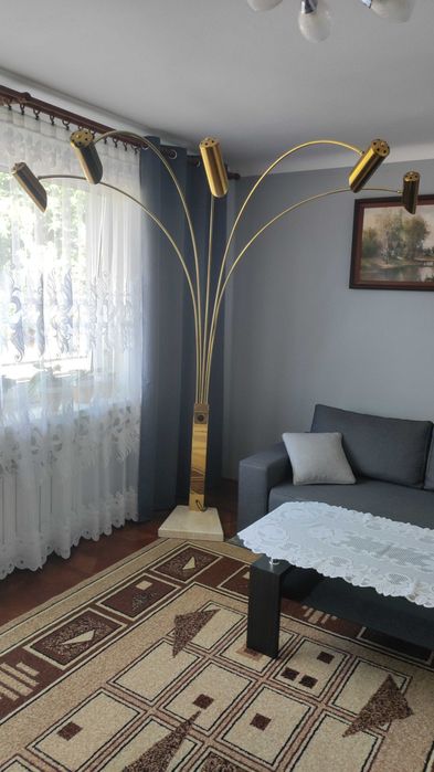 Włoska lampa podłogowa 5 ramienna że ściemniaczem w Stylu Reggiani
