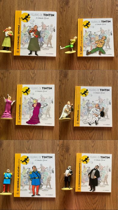 12 Figuras coleção Tintin com passaporte