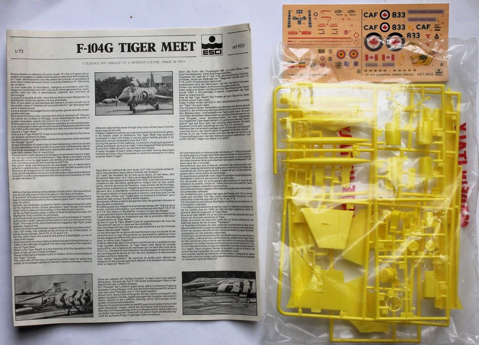 Kit avião F-104G Tiger Meet 1/72 Esci