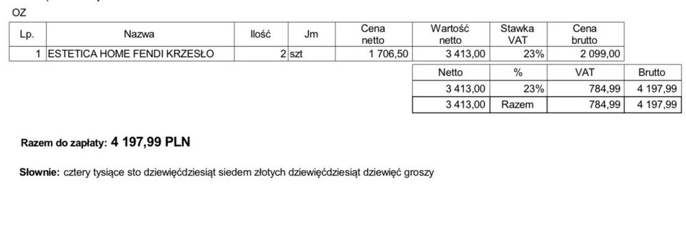Estetica home Fendi Krzesła tapicerowane 2szt