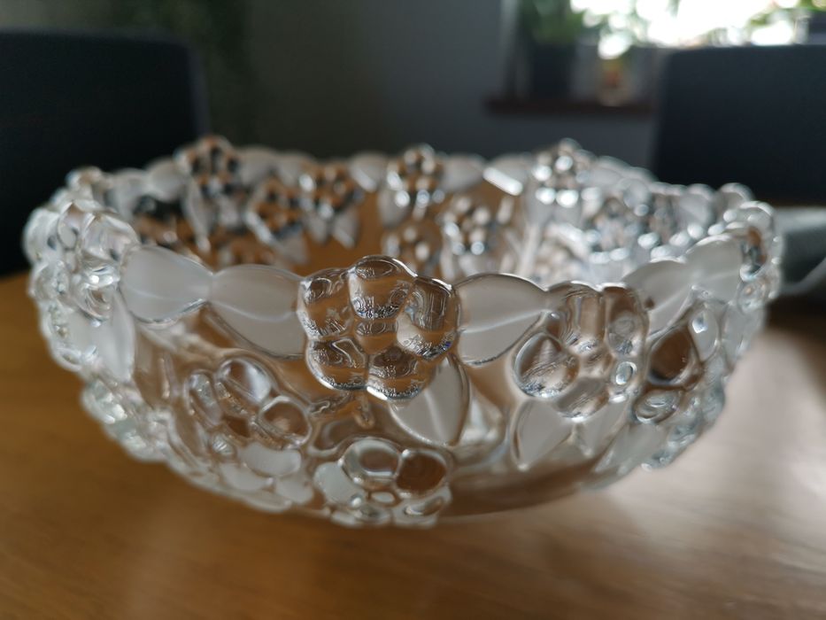 Misa z grubego ozdobnego szkła śr. 22 cm