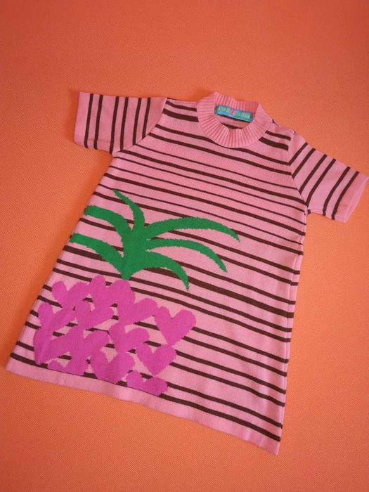 Вязаное тёплое платье на 3-4 года