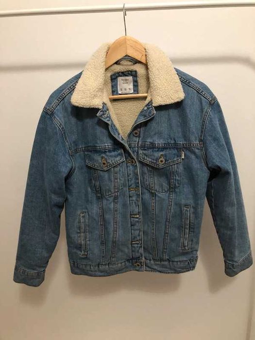 kurtka jeansowa z kożuchem