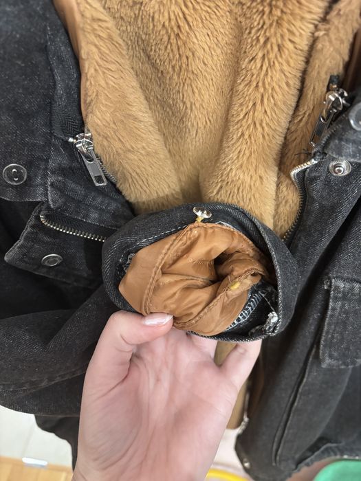 Damska kurtka jeansowa 2w1 z odpinanym futerkiem