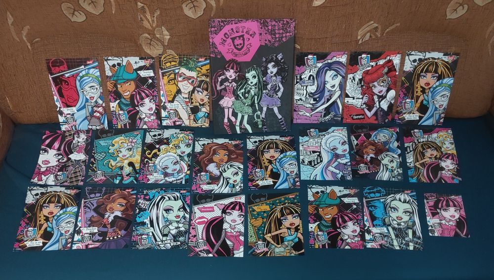 NOWY zestaw karteczek do segregatora Monster High i inne,Nowy segregat