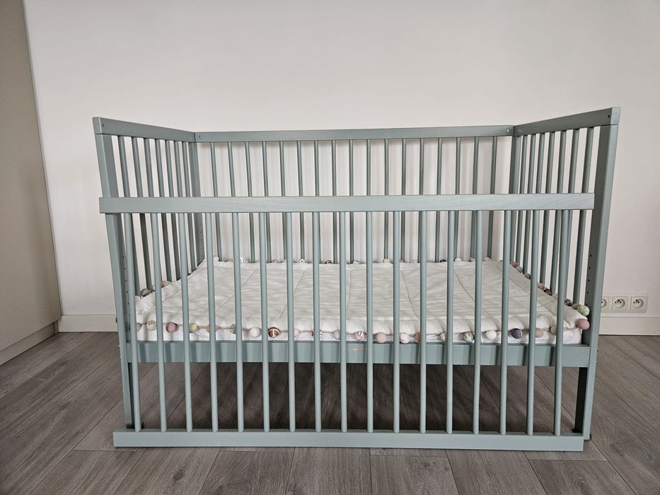 Łóżeczko dziecięce Mokee MC-Mini drewno materacyk regulowane 120x60