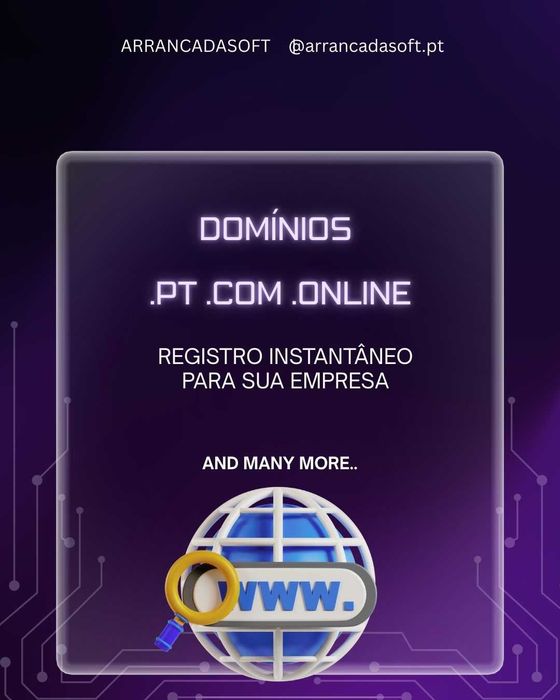 Registo de Domínios .PT, .COM e Sites Profissionais
