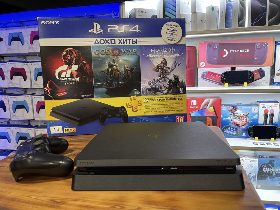 PS4 Sony Playstation 4 slim 1Tb 1000gb б/у обмен