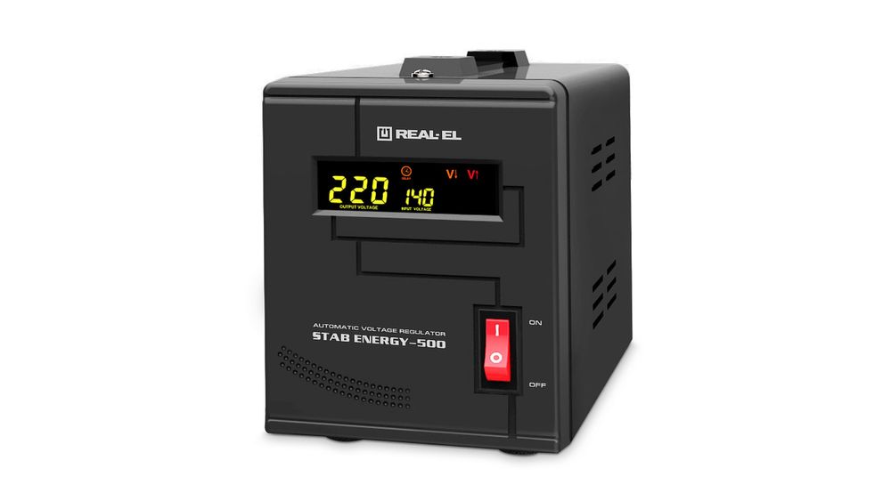 Стабілізатор напруги REAL-EL STAB ENERGY-500 (400 Вт) - Новий!