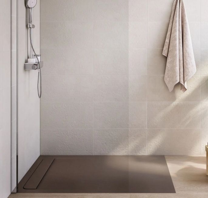 Brodzik  Roca Aquos 120x80 cafe + osłona odplywu od ręki