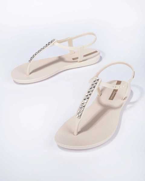 Ipanema Sandal Class japonki damskie beżowe z cyrkoniami r. 37-42