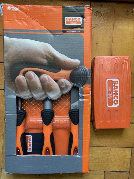 Наборы торцевых головок 1/4 BAHCO SL25, Набор напильников BAHCO (3 шт)