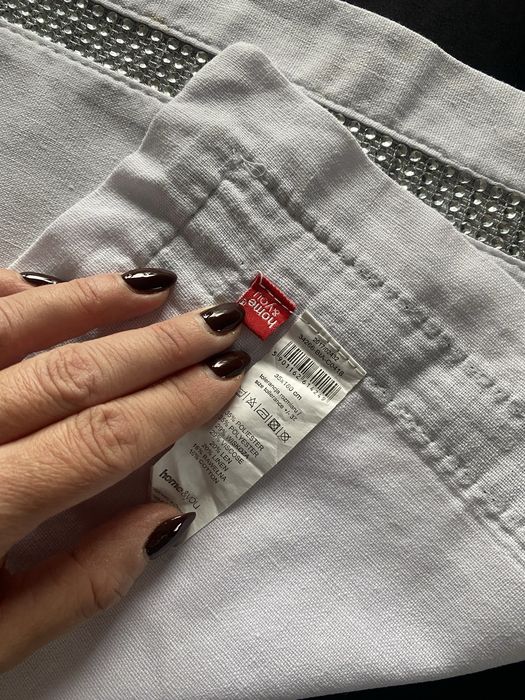 Bialy bieznik z cyrkoniami home&you