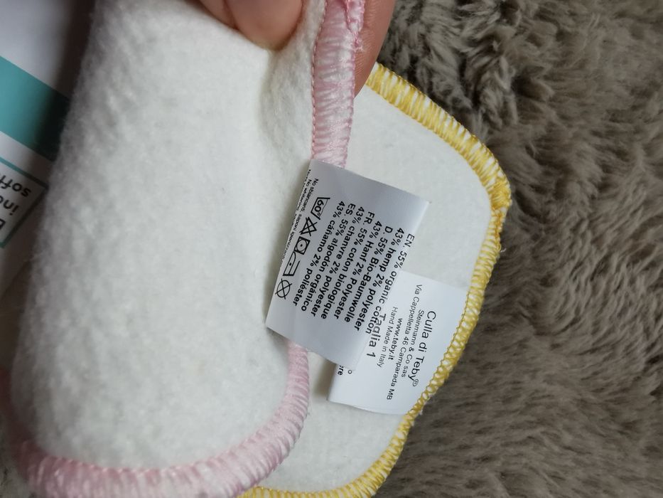Wielorazowe wkłady do pieluch bawełna konopna eco