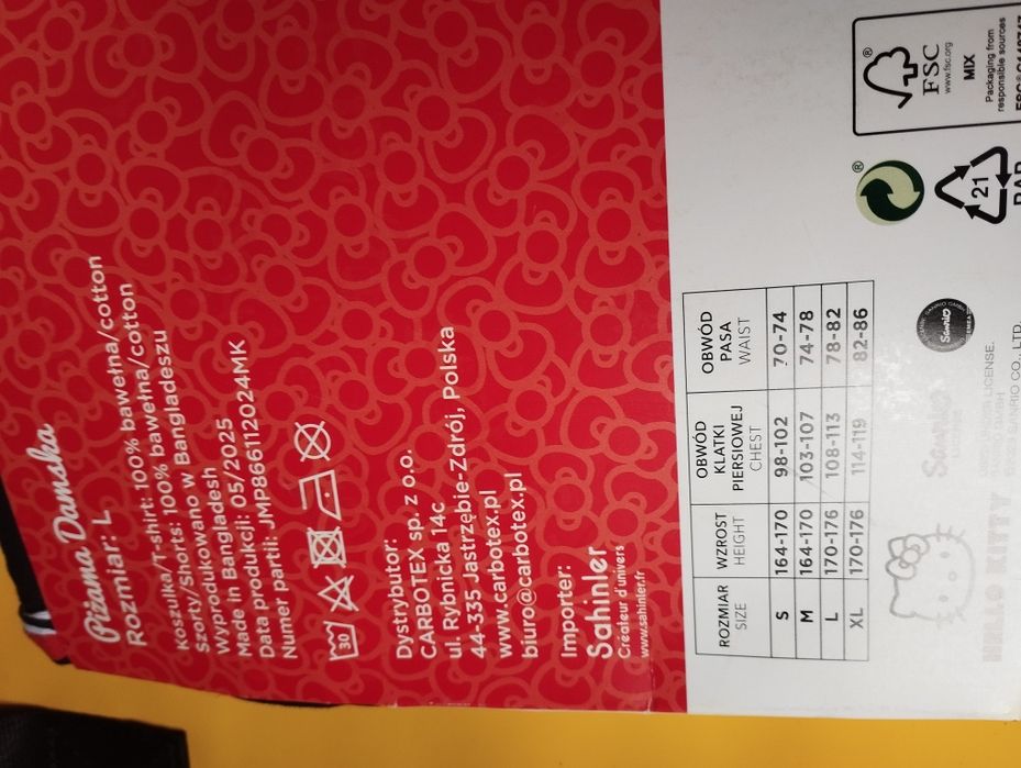 Piżama damska Hello Kity L