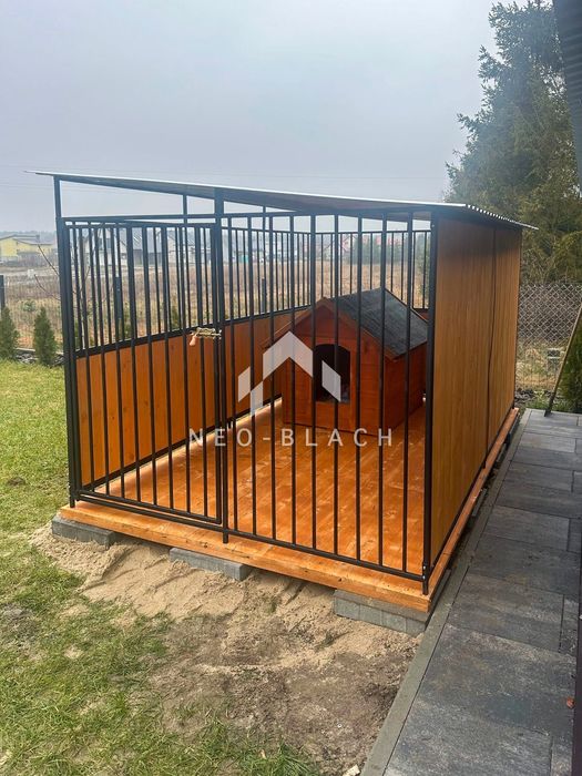 Kojec dla psów 2x3m - Drewniana podłoga DARMOWA DOSTAWA NB179