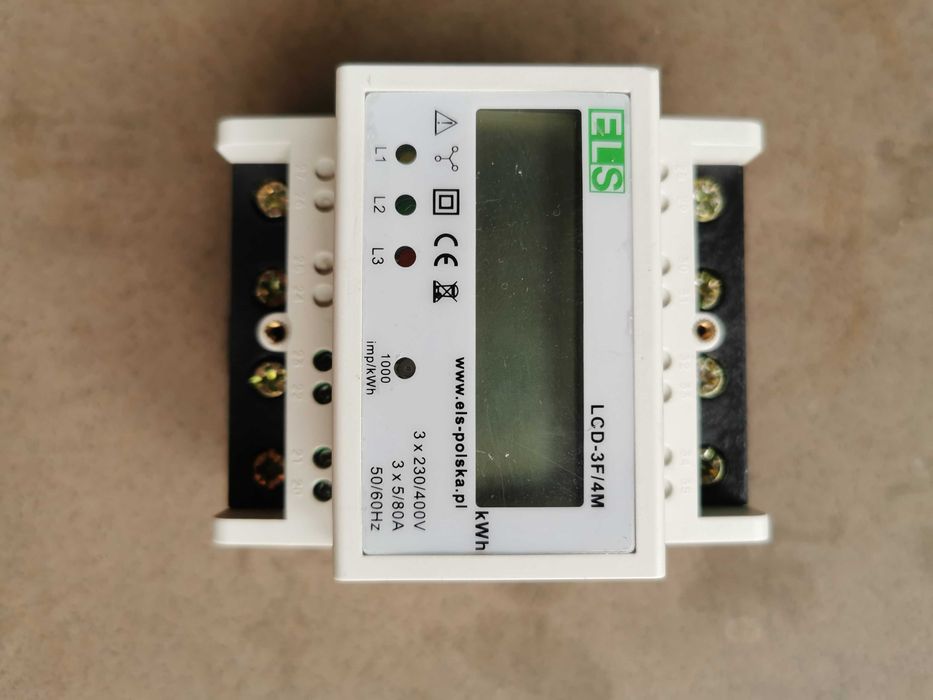 Licznik prądu els lcd-3f/4m