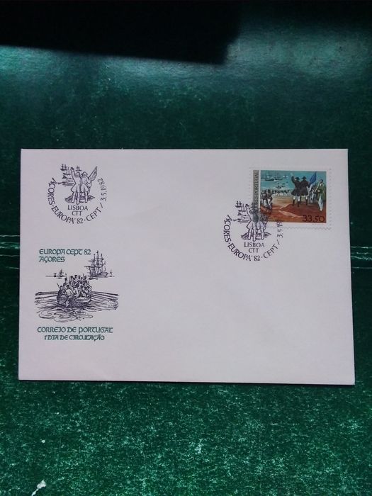 1982 FDC Europa CEPT Açores 27Junho  1832 Embarque Dos Bravos Mindelo