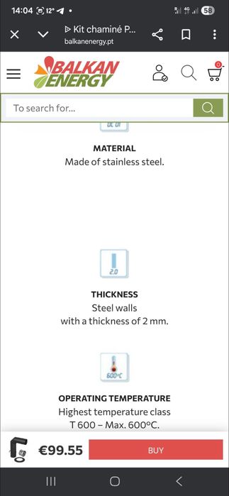 Brand New Wood-Burning Stove with Oven (10kW) with brand new flue pipe