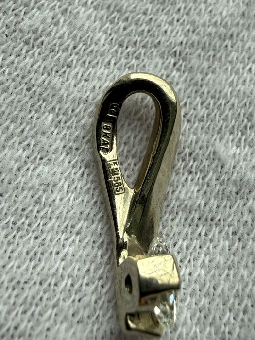 Підвіска біле золото 585 та діамантом 0,18 ct. Кулон золото бриллиант