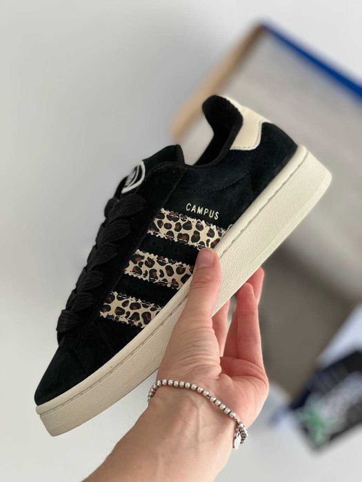 Женские кроссовки Adidas Campus 00s Black Leopard. Размеры 36-41