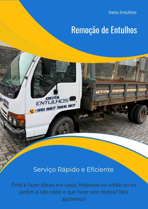 Remoção de entulhos e limpeza de lixo