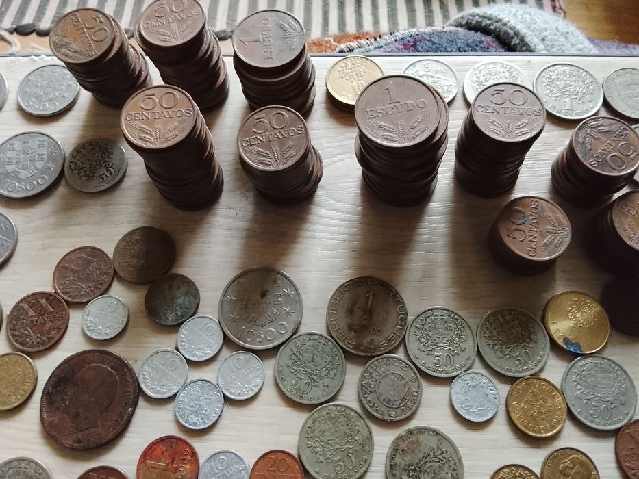 Lote de moedas antigas