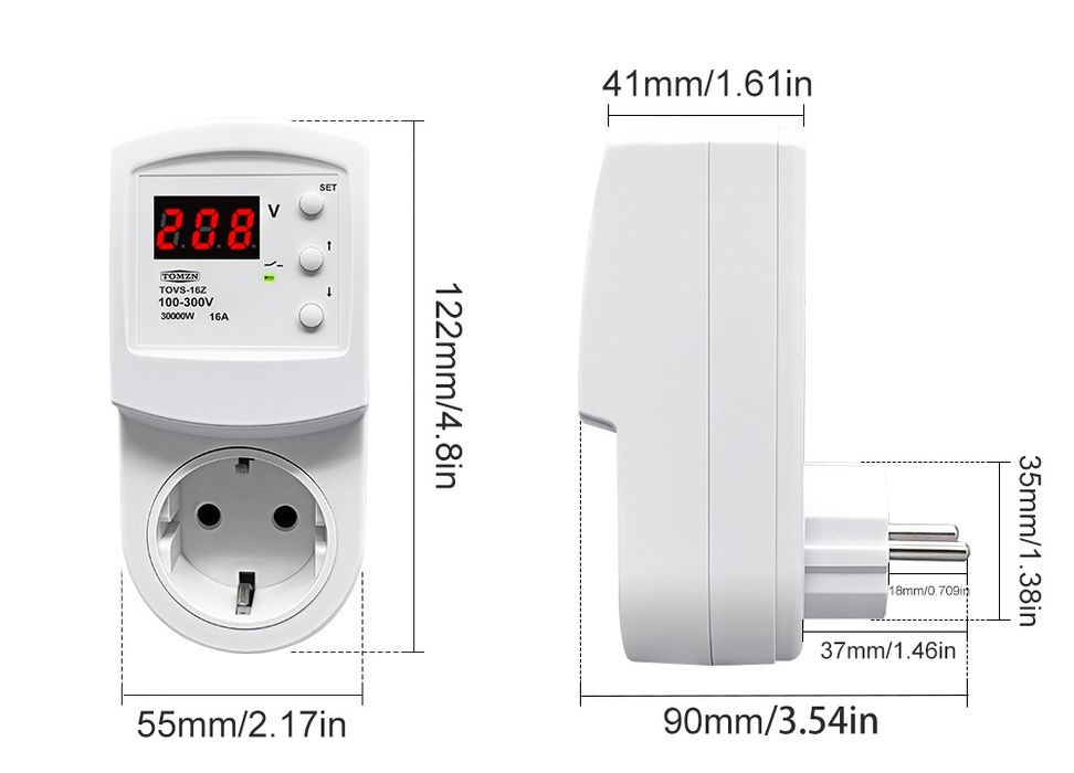Реле напруги напряжения TOMZN TOVS-16Z/ TOSVA-16
