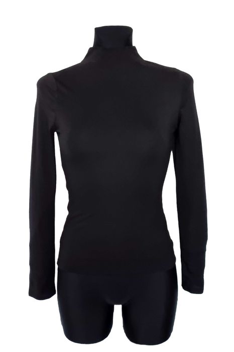 NOWY CZARNY pół golf Długi Rękaw XS/S, S/M, M/L