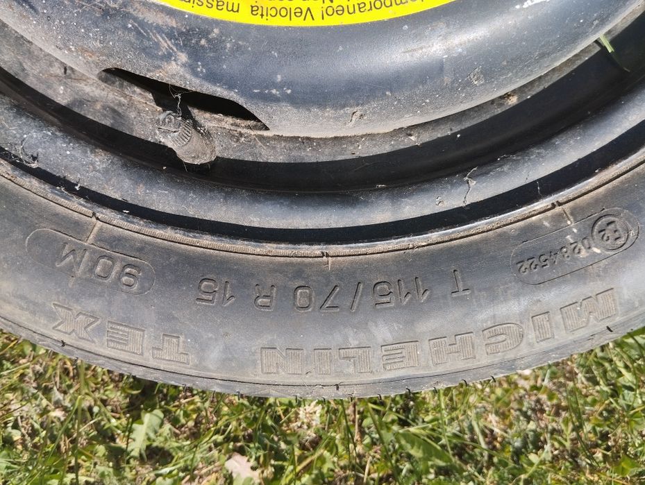 Koło dojazdowe, dojazdówka Michelin R15 i Continental R15