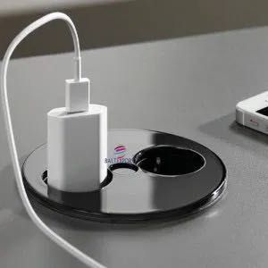 Base Compacta com 2 Tomadas de Corrente para Instalação em Bancadas64584913932929124