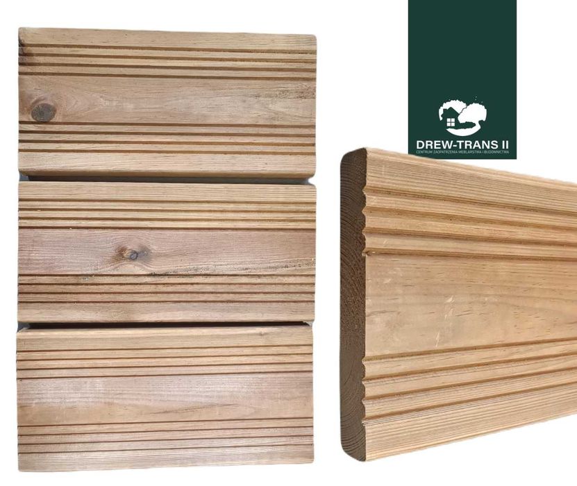 Deska tarasowa naturalna 27x145 deski tarasowe drewniane impregnowane