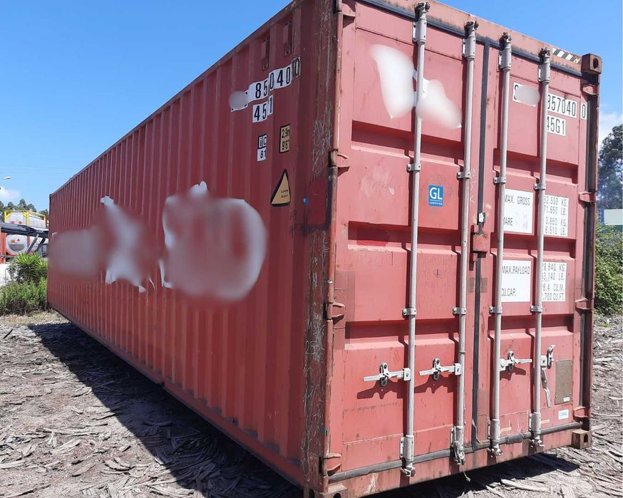 Contentor Marítimo 12 Metros Altura Extra (40 pés HC)