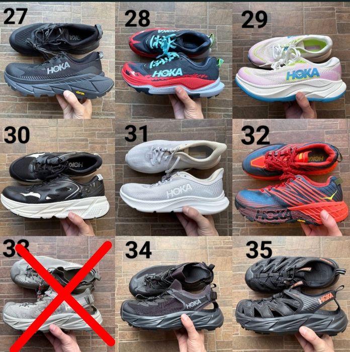 Оригінальні Сток Hoka Nike Бігові Кросівки Черевики  Розміри 40-40.5
