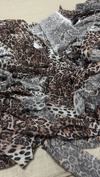 Італійська тканина сітка, леопардова, 14м