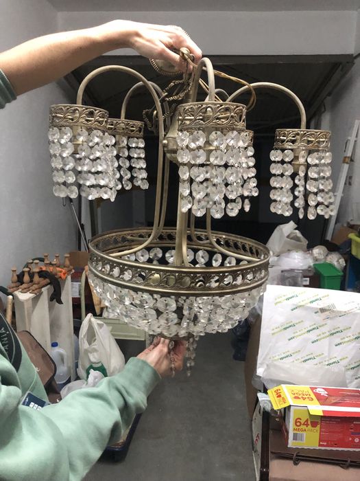 Candeeiro de teto em cristal