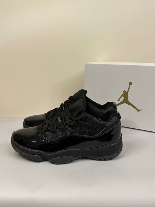 Кроссовки мужские Jordan 11 low black черные джордан кросівки