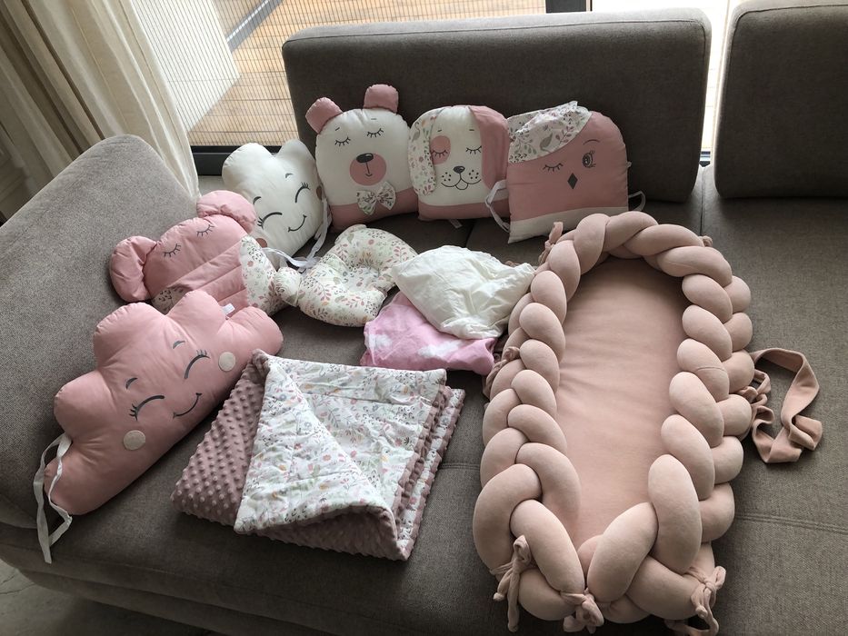 Набір у дитяче ліжечко/кокон twins з косичкою